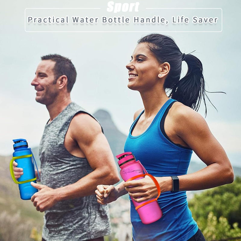 PDFans Windspeed Water Bottle Carrier Grip for Outdoor,Soft Band Holder Strap Makes Any Bottle Handheld,Water Bottle Bands for Bike, Gym or Jogging 4 Pack - Image 1